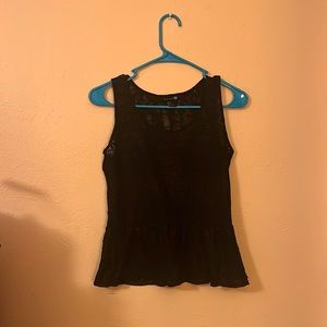 Black copper shiny peplum top forever 21